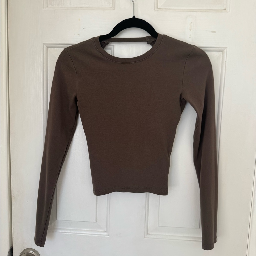 Zara Twist Back Long Sleeve Top